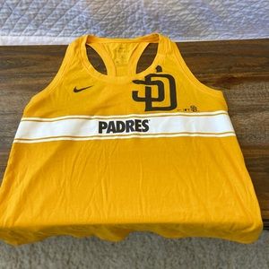 Gold San Diego Padres Razorback Nike Tank Top- MLB